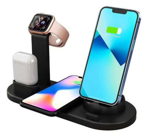 Estacion De Carga Inalambrica Para iPhone Airpod Smartwatch 