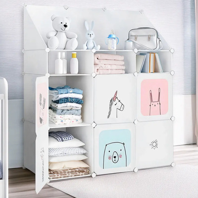 Armario Closet Organizador Ropa Y Juguetes Infantil Portátil Color Blanco | Meses sin interés