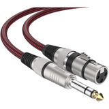 Cable Xlr Hembra A Trs De 1/4 In, 6 Pies/2 Pack