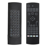 Controle Air Mouse Com Teclado Led Comando De Voz Universal