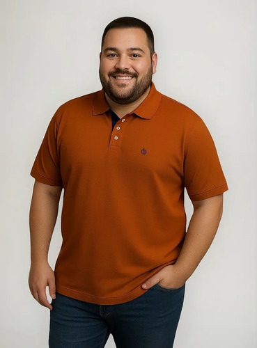 Playera Tipo Polo Premium Tallas Extras - Gamuza