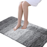 Alfombra Baño Olany De Microfibra Shaggy 120x61 - Gris