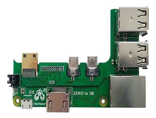 Placa De Expansión Zero To Pi3 Para Raspberry Pi Zero 2w A 3