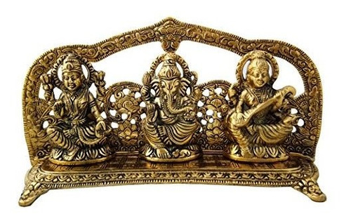 Charmy Artesanias De Metal De Oro Blanco Laxmi Ganesh Saras