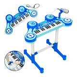  Piano Teclado Brinquedo Musical Bateria Disco Dj Microfone