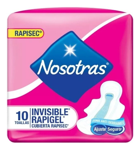 Toallas Nosotras Invisible Rapigel - - Unidad a $16
