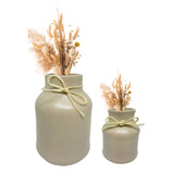 Dupla De Vasos Decorativos Em Ceramica Decoração Sala Latao