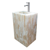 Pedestal Lavabo Rectangular Ónix Minimalista Baño Iluminadot