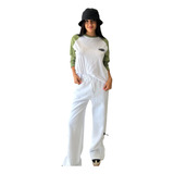 Jogger Jogging Pantalon Palazzo Frizado Mujer