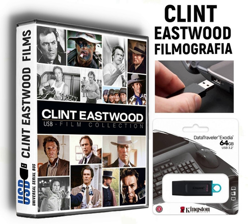 Usb 64 Gb Con Peliculas De Clint Eastwood Filmografia