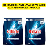 Kit 2 Un Brilhante Lava Roupas Em Pó Lavanderia Profissional