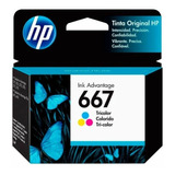 Cartucho Tinta Original Hp 667 Color 1275 2376 2775 6475