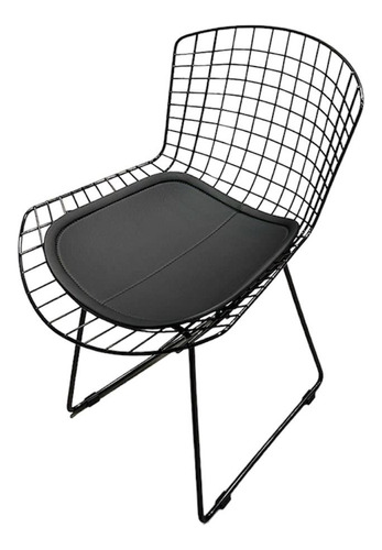 Cadeira Bertoia Unitário Preto Fosco Aramado Design Ikz
