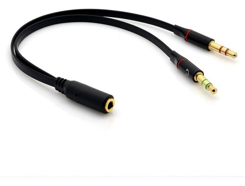 Pack X6 Cable Adaptador 3.5mm Para Audifonos Con Micrófono