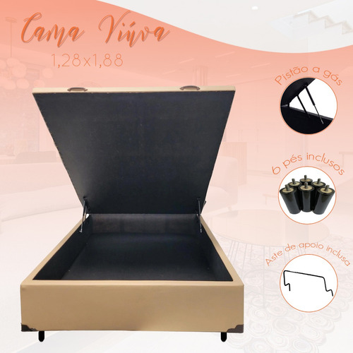 Cama Viuva Box Baú  128x188