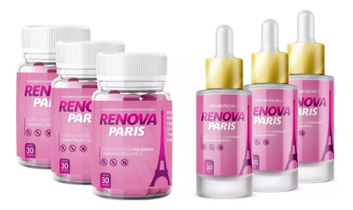 Renova Paris Caps E  Sérum Facial 3 De Cada Promoção 