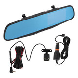 Câmera De Espelho Retrovisor Dupla Mirror Dash Cam De 4,3 Po