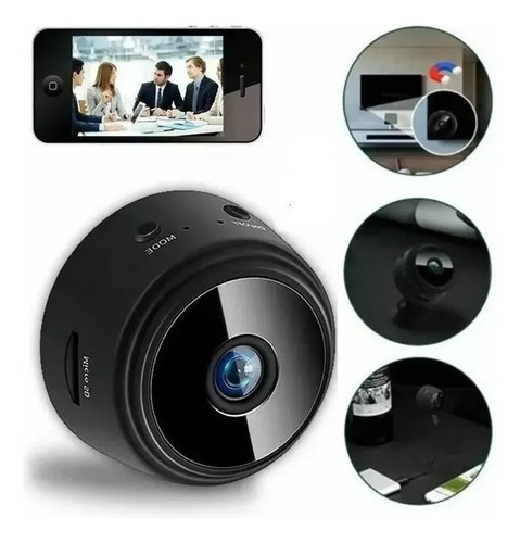 Mini Camara Espia Inalambrica 1080p Wifi Vision Nocturn Otec Color Negro