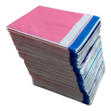 50u Saco Plástico Envelope Segurança C Bolha Rosa Bebe 19x25