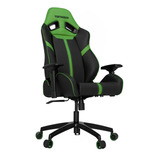 Silla De Escritorio Vertagear Sl5000 Vg-sl5000 Gamer Ergonómica  Negra Y Verde Con Tapizado De Cuero Sintético