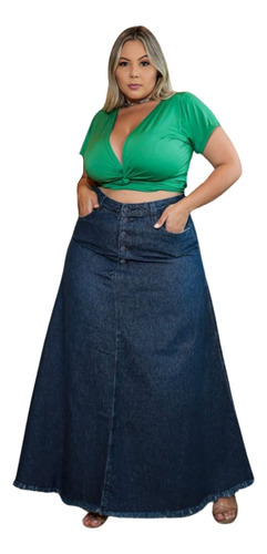 Saia Godê Soltinha Feminina Plus Size Tendência Do 46 Ao 60