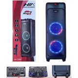 Parlante Bafle Luz Led Micrófono Recargable Bluetooth Mp3 Fm