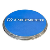 Pioneer Logo Omega Blanco Fondo Azul Paño Slipmat Espuma