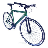 Bicicleta Urbana/fixed Rin 700 Manubrio Recto - Verde Oliva Tamaño Del Marco 47 Cm