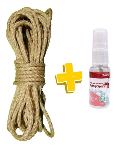 Cordel Cuerda Sisal 6 Mm X 50 Mt + Catnip Spray