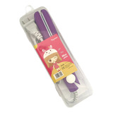 Paquete Mayoreo 10 Mini Planchas Cabello Moradas Con Estuche