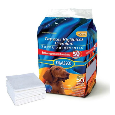 Tapete Higiênico Premium Super Absorvente C\u002F 50 Uni Chalesco Branco | Frete grátis