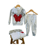 Conjunto De Frio Moletom Inverno Infantil Masculino Meninos