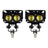 Faros Moto 2pcs Led 90w Dual Color Impermeable 9-36v