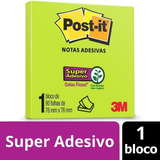 Bloco Post-it 657 76x76 Azul Reciclado 90 Folhas 3m