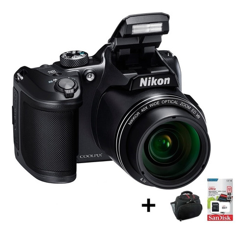 Camara Nikon Digital Coolpix B500 Zoom X40 Hd + Bolso + 32gb