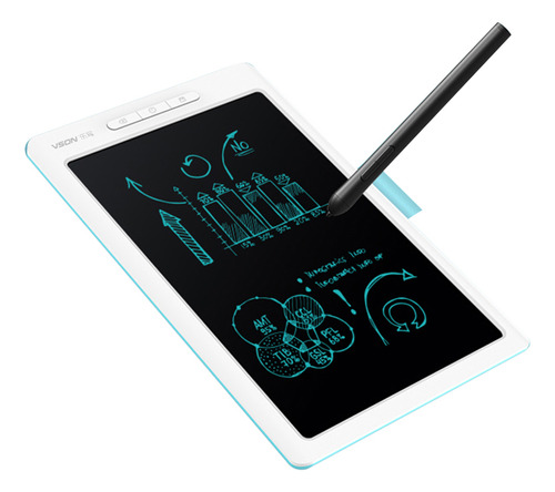 Tableta De Dibujo Drawing Vson Digital Pressure White Graphi