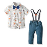 Conjunto Formal Con Suspensores Zorrito Bebé Niño