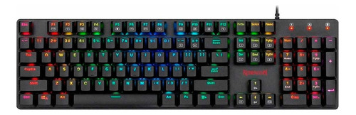 Teclado Gamer Redragon Shrapnel K589rgb Qwerty Español Latinoamérica Color Negro Con Luz Rgb