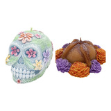 Pack 2 Velas Aromaticas P/ Altar Dia D Muertos Home Interior