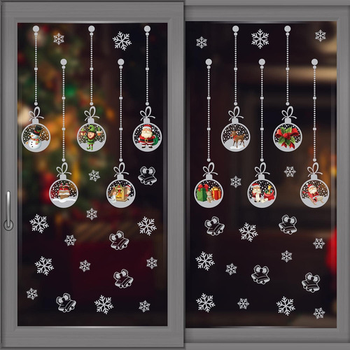 Decoraciones De Ventana De Navidad, Pegatinas De Pared ...