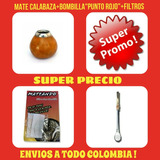 Oferta!mate Calabaza Natural+bombilla Punto Rojo +filtros!