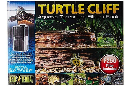 Turtle Cliff Para Terrarios Acuáticos Filtro / Rock