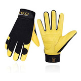 Guantes De Trabajo Piel De Venado Seguros Talla L Amarillo  