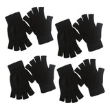 Monochef 4 Pares De Guantes De Medio Dedo Tejido De Invierno