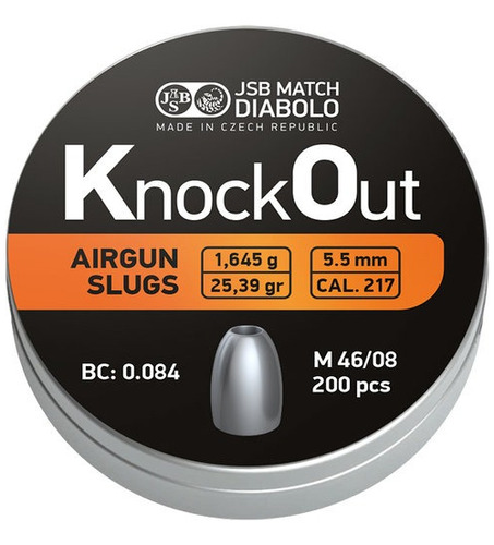 Diabolos Balines Jsb Knockout Slug 5.5mm X 200 Und 25,39gr