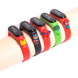 Relojes Led Sumergible Pulsera Silicona  Avengers Para Niños