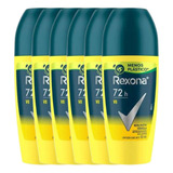 Kit 6 Desodorante Roll-on Rexona Men V8 50ml