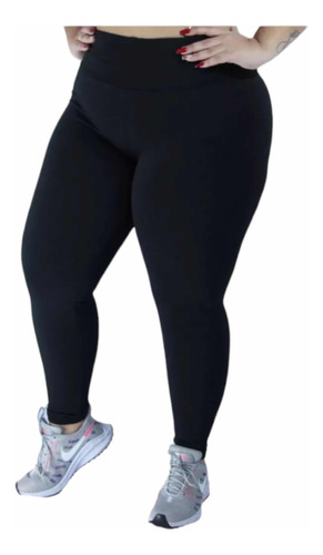 Calça Legging Plus Size Academia Suplex Costura Reforçada