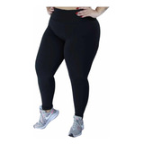 Calça Legging Plus Size Academia Suplex Costura Reforçada