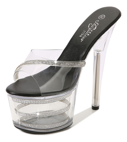 Tacones Súper Altos Transparentes De 17 Cm Para Mujer-2023